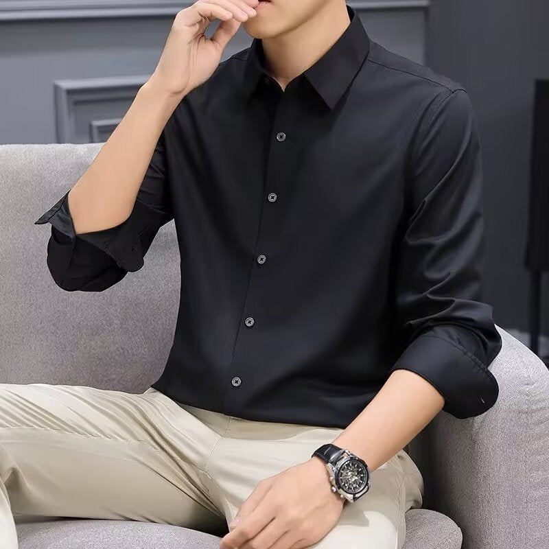 Men’s Non-Iron Business Casual Long Sleeve Shirt