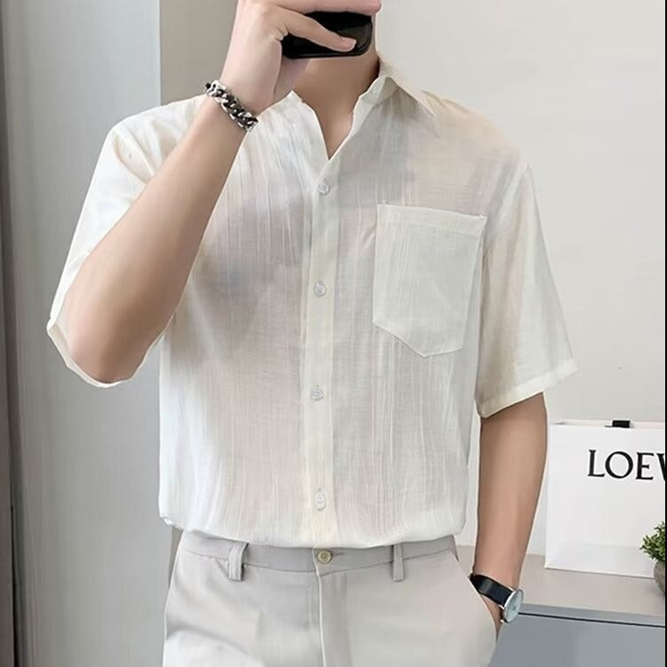 Men’s Thin Casual Half Sleeve Summer Shirt