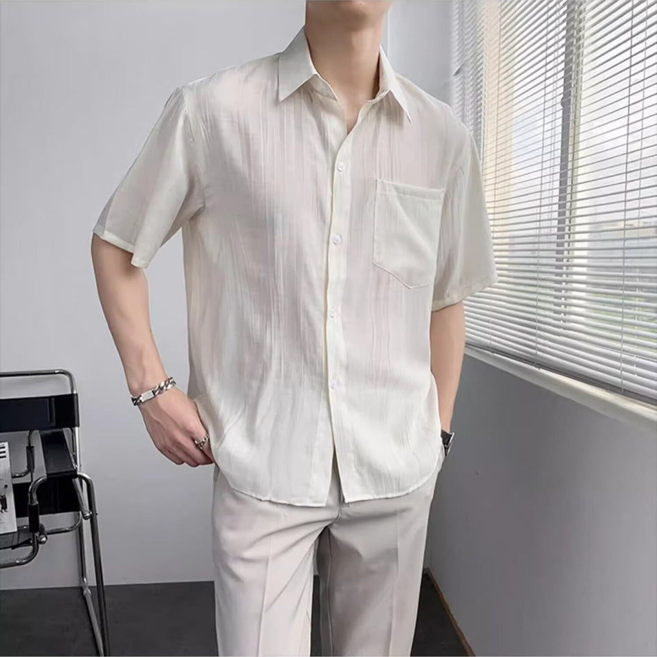 Men’s Thin Casual Half Sleeve Summer Shirt