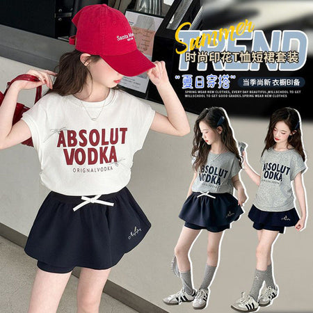 Girls Korean Vest T-Shirt & Shorts Set – Summer Kids Fashion Nepal | Tudoholic