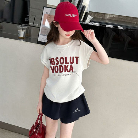 Girls Korean Vest T-Shirt & Shorts Set – Summer Kids Fashion Nepal | Tudoholic