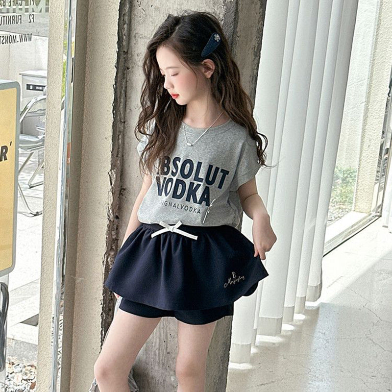 Girls Korean Vest T-Shirt & Shorts Set – Summer Kids Fashion Nepal | Tudoholic