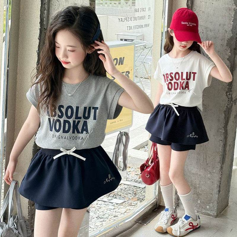 Girls Korean Vest T-Shirt & Shorts Set – Summer Kids Fashion Nepal | Tudoholic