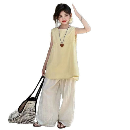 Girls Korean Vest & Pants Summer Set – Trendy Kids Fashion Nepal | Tudoholic