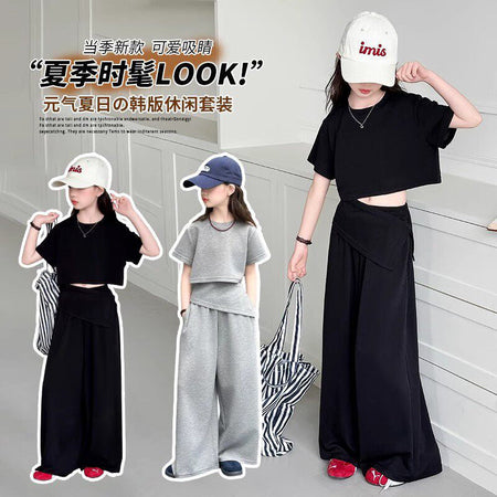 Girls Lazy Style T-Shirt & Pants Set – Comfortable Kids Fashion Nepal | Tudoholic
