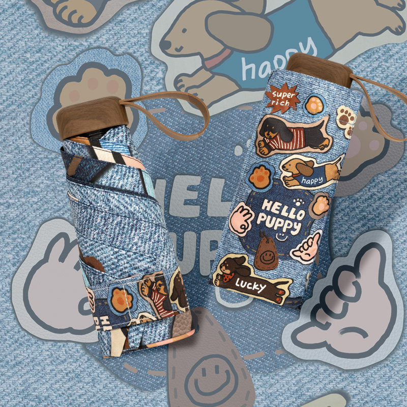 "Denim-Tech" Series: Ultra-Flat Card Pocket Umbrella