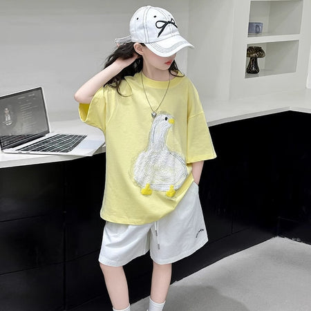 Baby Girl Cartoon T-Shirt & Shorts Set – Cute Toddler Outfit Nepal | Tudoholic