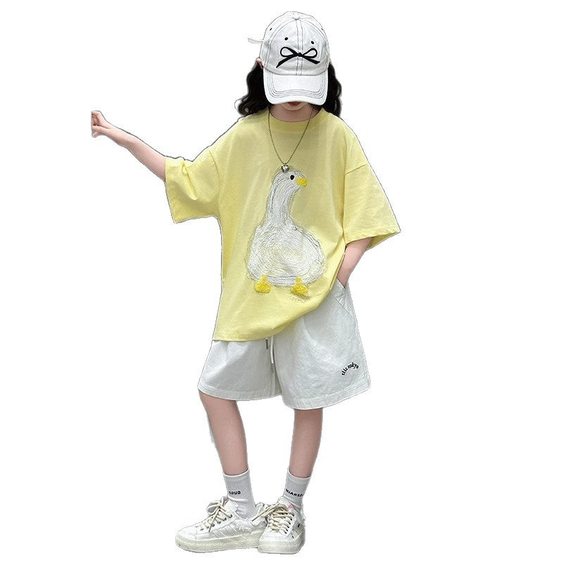 Baby Girl Cartoon T-Shirt & Shorts Set – Cute Toddler Outfit Nepal | Tudoholic