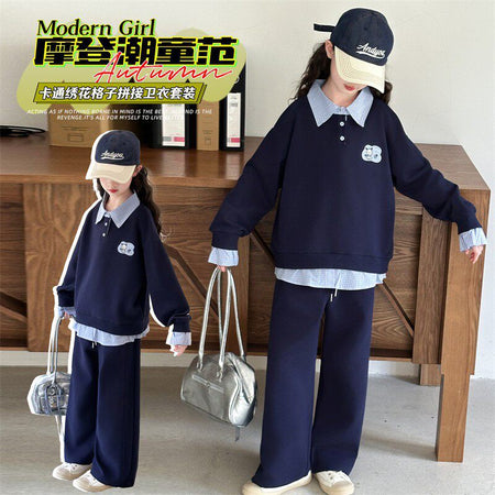 Girls Plaid Coat & Jeans Set – Winter Kids Fashion Nepal | Tudoholic