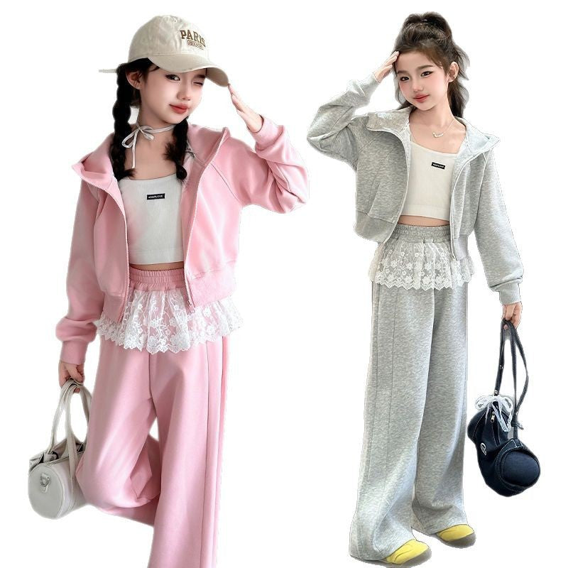 Girls Hooded Jacket & Culottes Set – Sporty Kids Outfit Nepal | Tudoholic