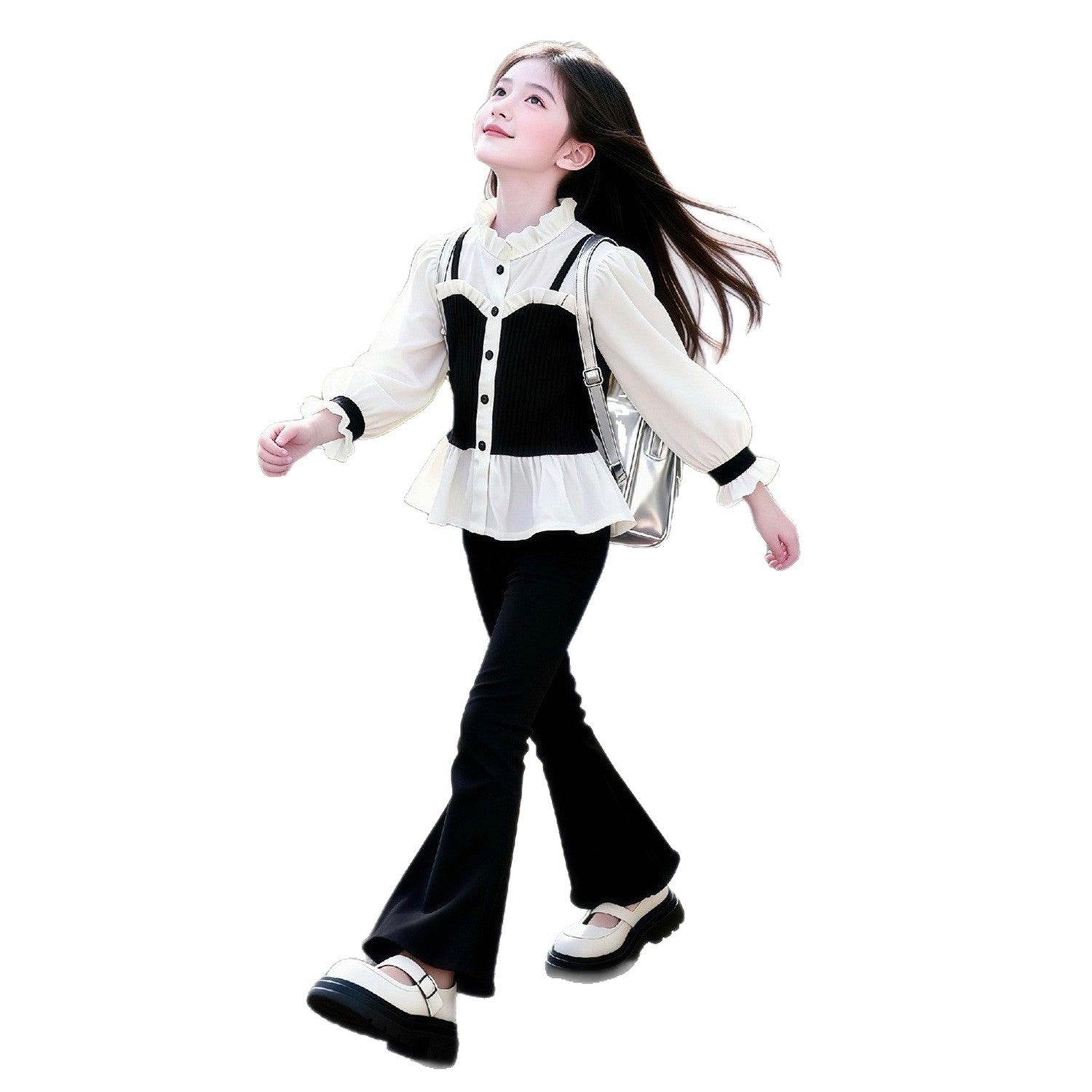 Girls Sling Shirt Spring Two-Piece Set – Stylish Kids Outfit Nepal | Tudoholic