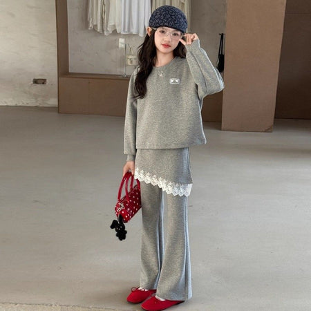 Girls Sweater Skirt & Pants Set – Korean Style Kids Fashion Nepal | Tudoholic