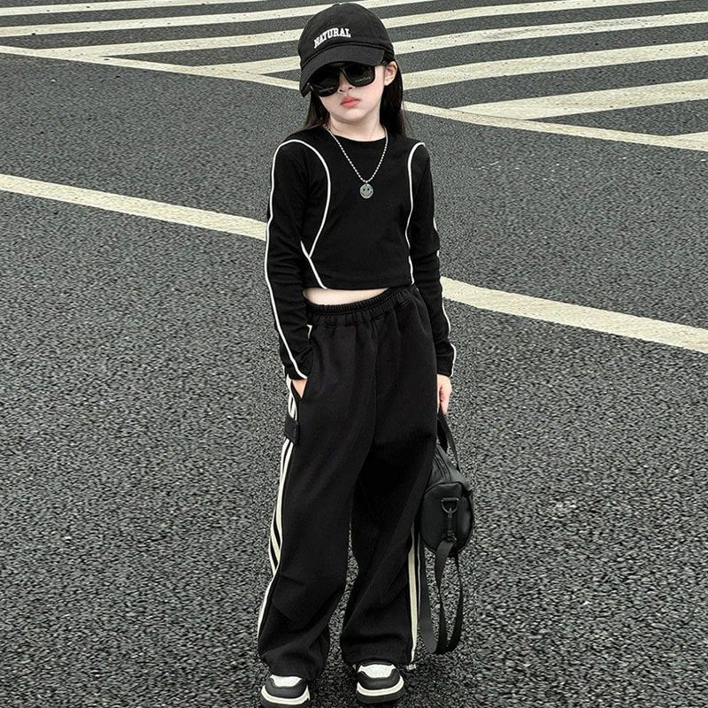 Girls Striped Spring Casual Two-Piece Set – Everyday Kids Outfit Nepal | Tudoholic