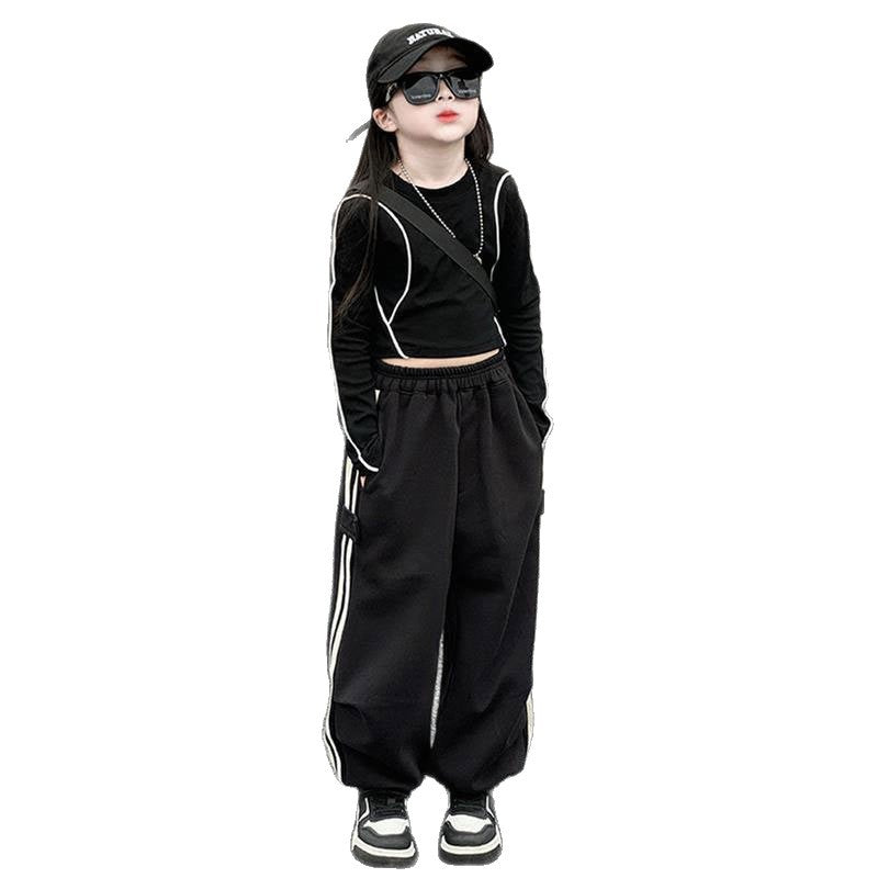 Girls Striped Spring Casual Two-Piece Set – Everyday Kids Outfit Nepal | Tudoholic