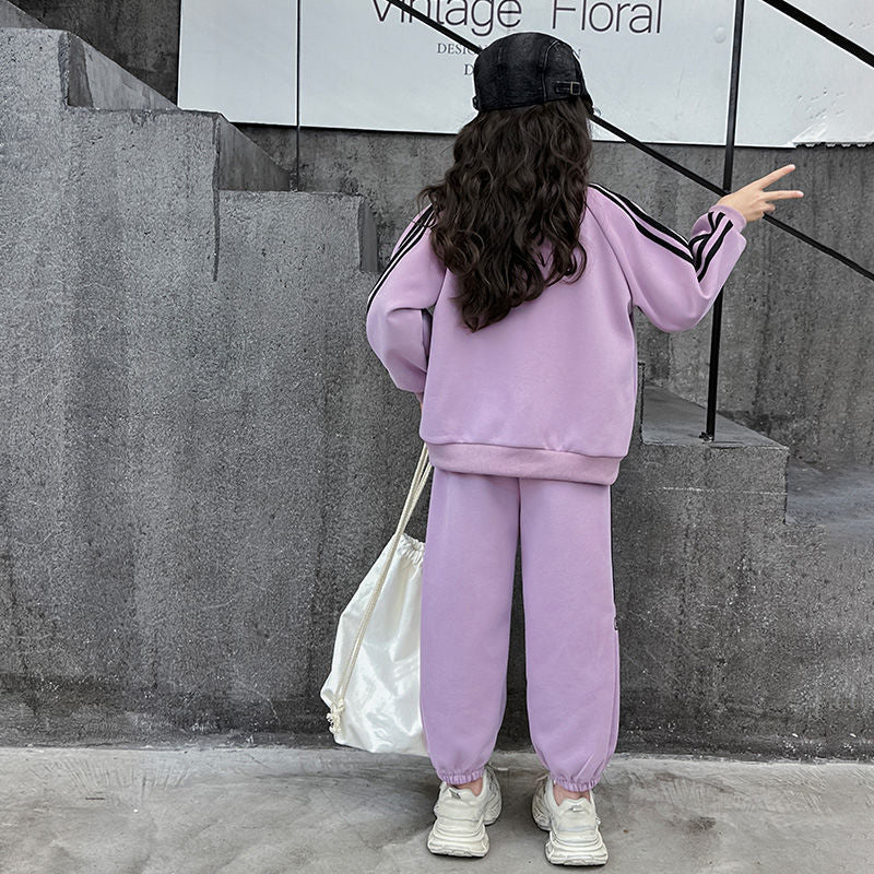 Girls Striped Cardigan & Pants Set – Spring Kids Fashion Nepal | Tudoholic