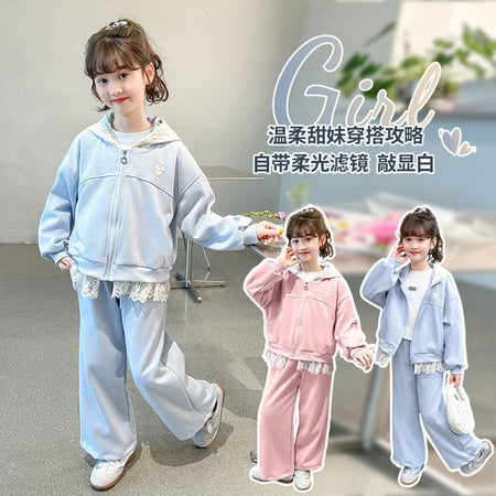 Girls Hoodie Sweatshirt Autumn Two-Piece Set – Cozy Kids Clothes Nepal | Tudoholic