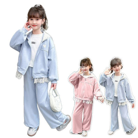 Girls Hoodie Sweatshirt Autumn Two-Piece Set – Cozy Kids Clothes Nepal | Tudoholic