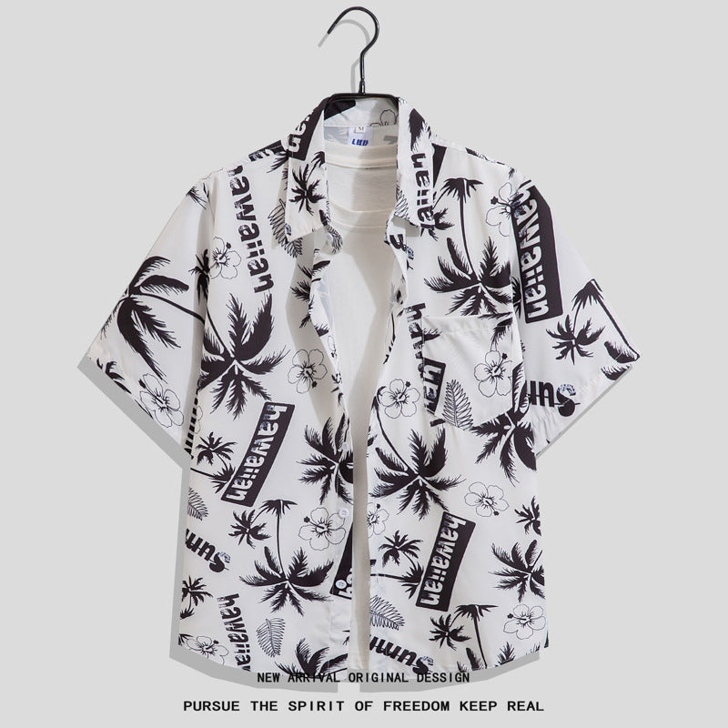 Men’s Graffiti Print Hip Hop Casual Shirt