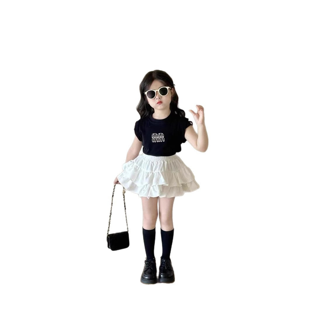 Girls Letter Print T-Shirt & Cake Skirt Set – Korean Kids Fashion Nepal | Tudoholic