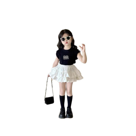 Girls Letter Print T-Shirt & Cake Skirt Set – Korean Kids Fashion Nepal | Tudoholic