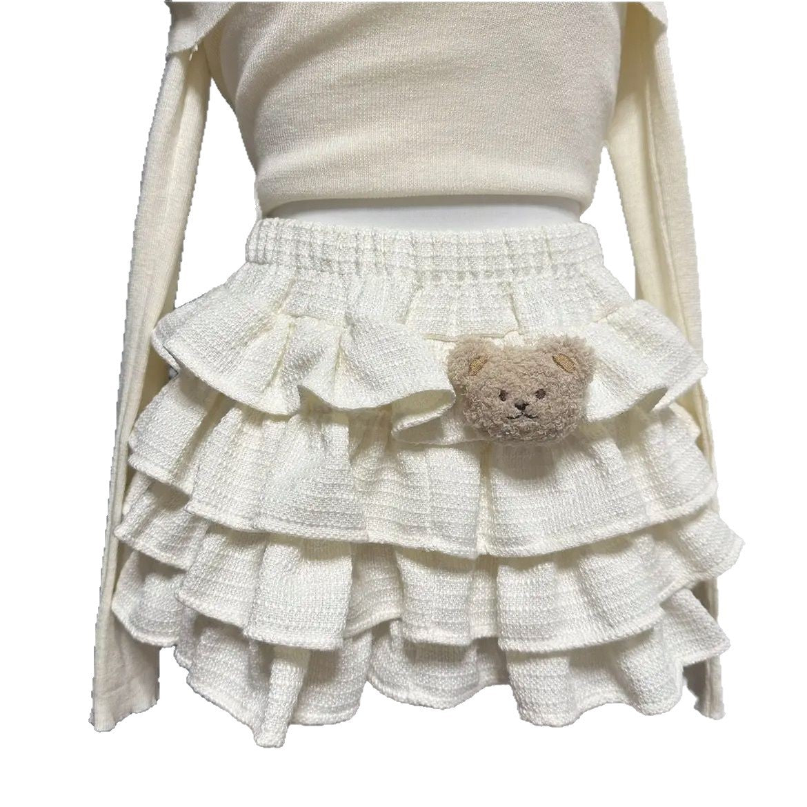 Girls Cake Dress Collar Two-Piece Set – Sweet Kids Outfit Nepal | Tudoholic