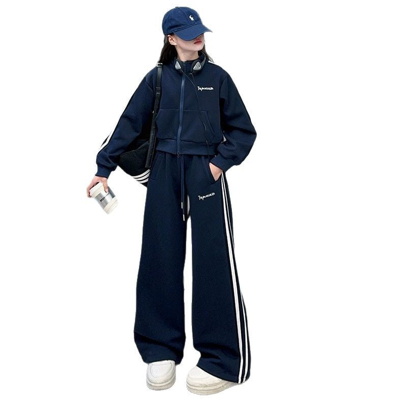 Girls Striped Jacket & Pants Set – Sporty Kids Fashion Nepal | Tudoholic