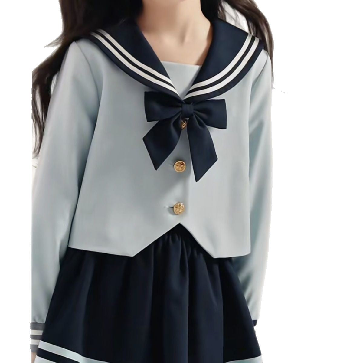 Girls JK Doll Collar Skirt Set – Preppy Kids Outfit Nepal | Tudoholic