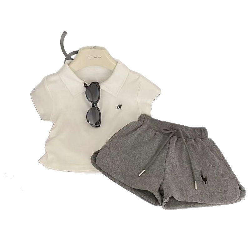 Girls Korean Style T-Shirt & Shorts Set – Casual Kids Fashion Nepal | Tudoholic