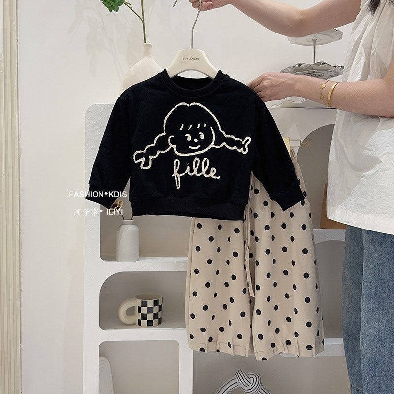 Girls Cartoon Sweater & Pants Set – Cozy Kids Clothes Nepal | Tudoholic