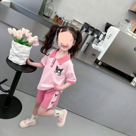 Girls Cartoon Short Sleeve Top & Shorts Set 2024 – Summer Kids Fashion Nepal | Tudoholic
