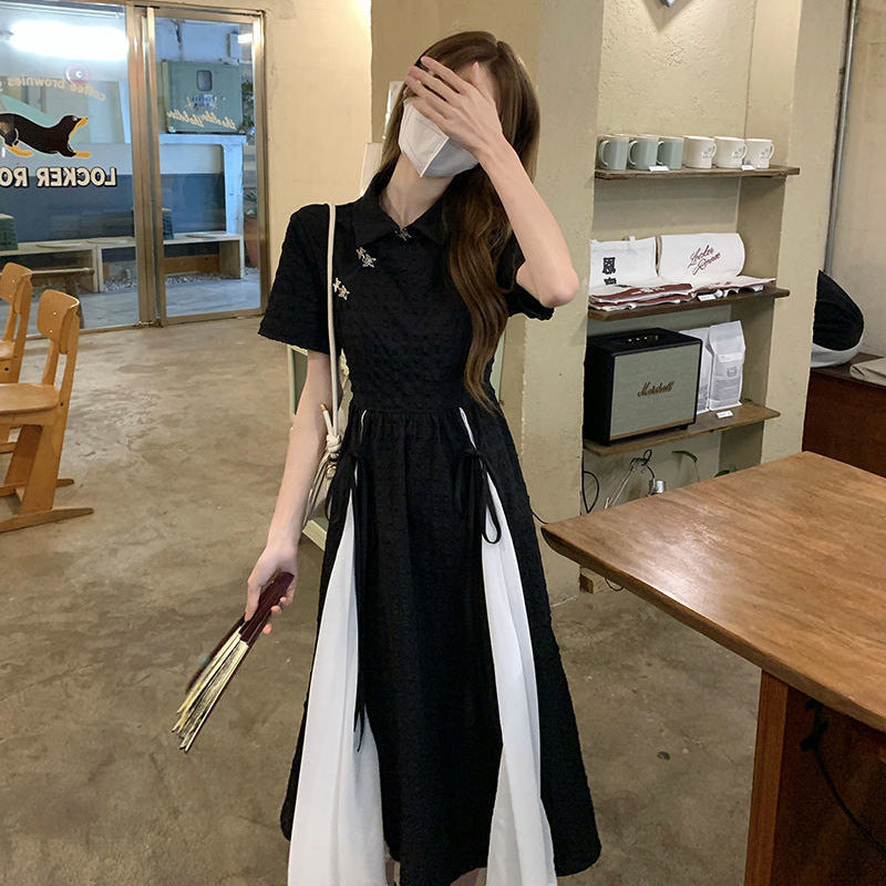Chinese Style Cheongsam Dress Women Summer Elegant