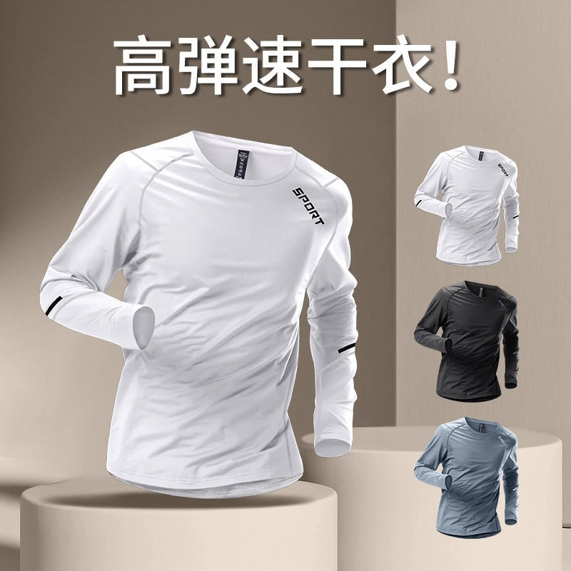 Men’s Quick-Dry Long Sleeve Sports T-Shirt – Fitness Wear