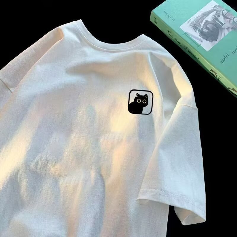 Men’s Plus Size Loose T-Shirt – Hong Kong Style Summer Wear