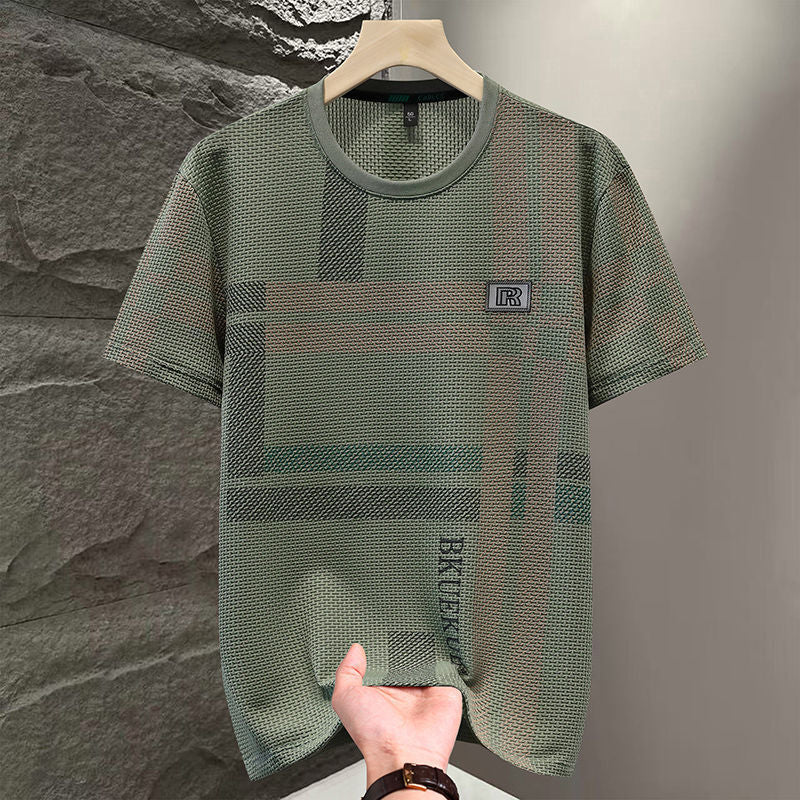 Men’s Contrast Color T-Shirt – Trendy Summer Casual Wear