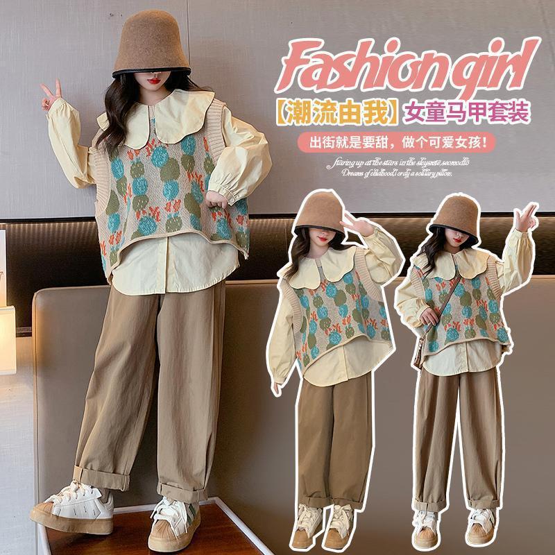 Girls Korean Layered Outfit Set – Spring Autumn Wear – Outfit Sets – Image 2