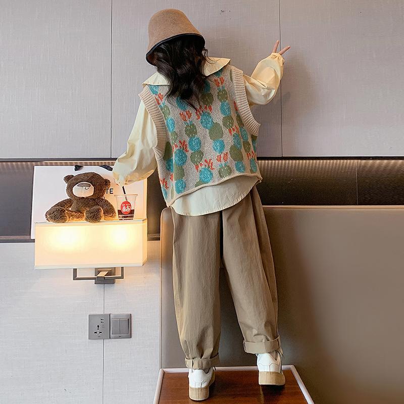 Girls Korean Layered Outfit Set – Spring Autumn Wear – Outfit Sets – Image 4