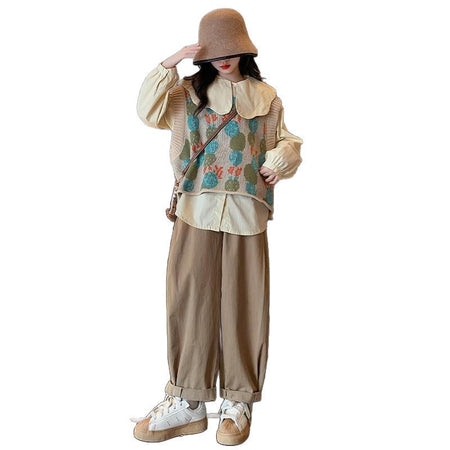 Girls Korean Layered Outfit Set – Spring Autumn Wear – Outfit Sets – Image 5