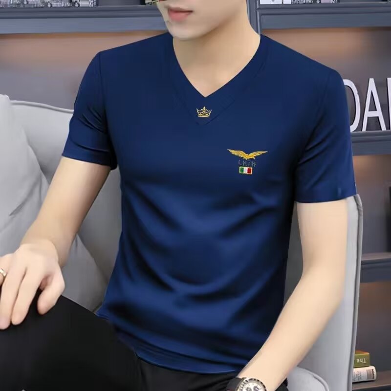 Men’s Slim Fit Korean Style T-Shirt – Breathable Summer Wear