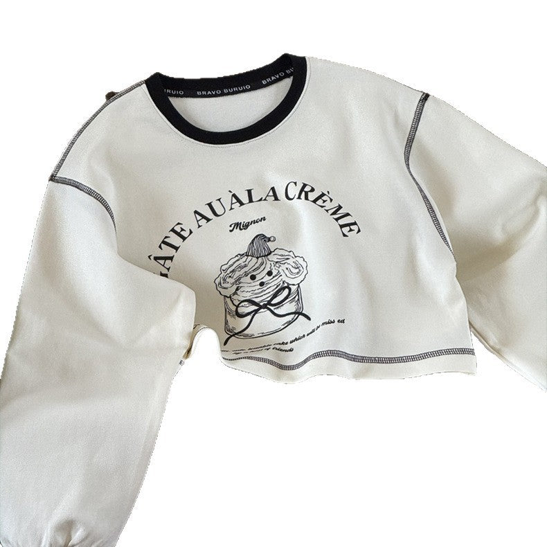 Girls Cartoon Striped Korean Top – Autumn Long Sleeve – Outfit Sets – Image 5