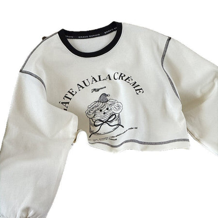 Girls Cartoon Striped Korean Top – Autumn Long Sleeve – Outfit Sets – Image 5