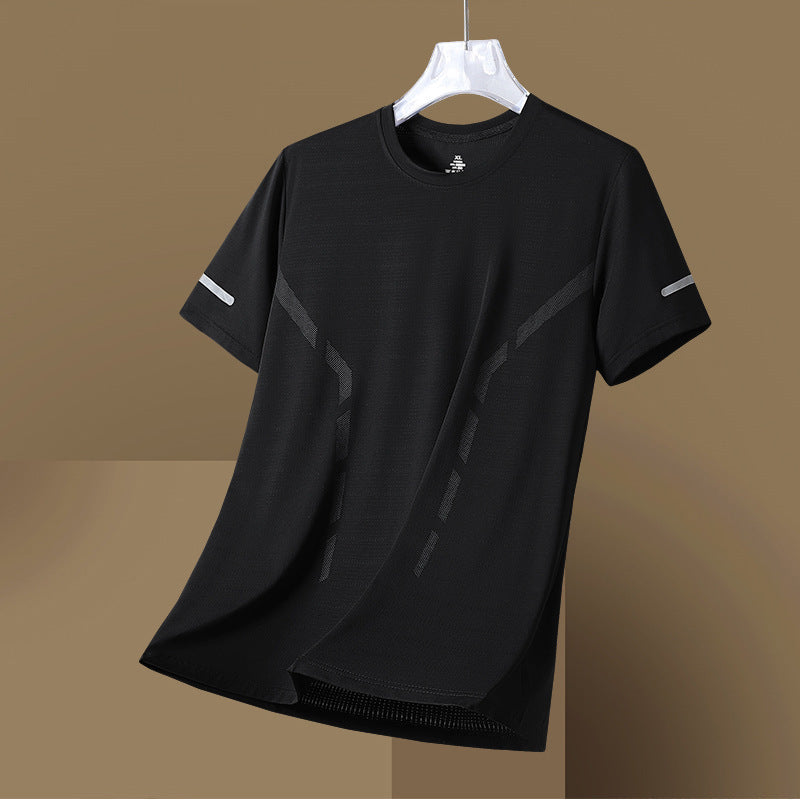 Men’s Ice Silk Quick-Dry T-Shirt – Summer Cooling Wear