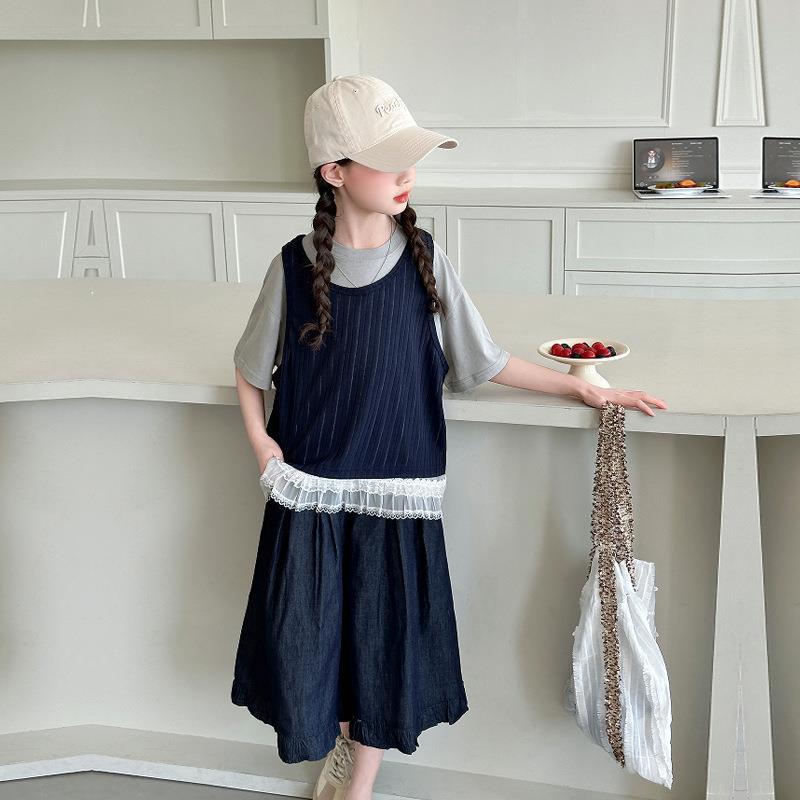 Girls Lace Polka Dot 3-Piece Set – Summer Outfit – Outfit Sets – Image 1