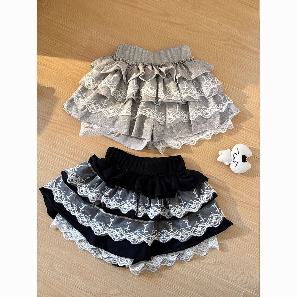 Girls Lace Korean Dress Set – Cartoon Summer Outfit – Outfit Sets – Image 2