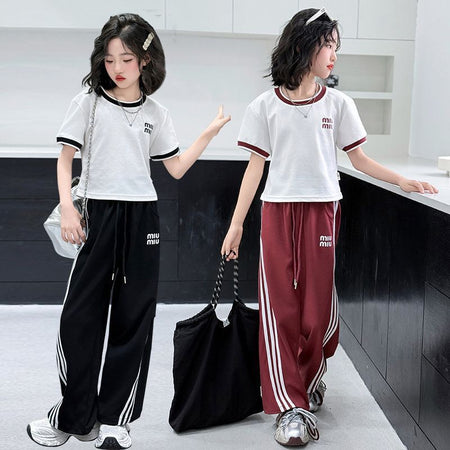 Girls Korean Letter Set – Summer Casual Two-Piece Outfit – Outfit Sets – Image 3