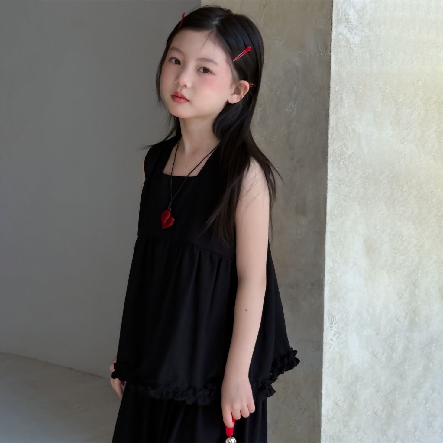 Girls Korean Sleeveless Set – Summer Thin Outfit – Outfit Sets – Image 4