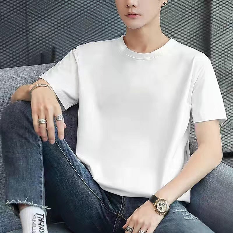 Men’s Solid Color T-Shirt – Casual Loose Summer Wear