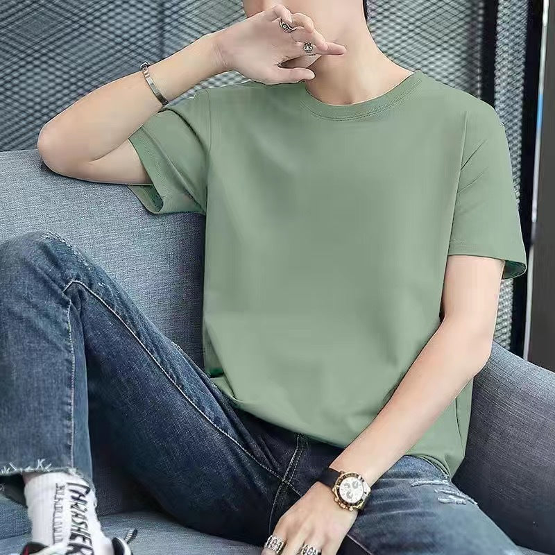 Men’s Solid Color T-Shirt – Casual Loose Summer Wear