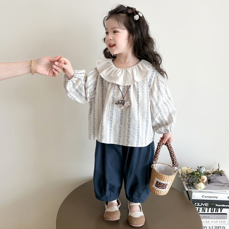 Girls Korean Doll Collar Set – Spring Autumn Outfit – Outfit Sets – Image 2