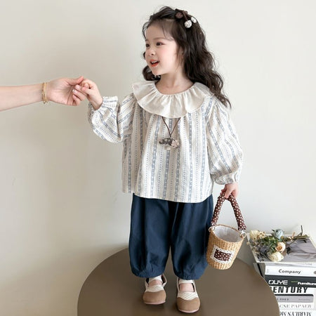 Girls Korean Doll Collar Set – Spring Autumn Outfit – Outfit Sets – Image 2