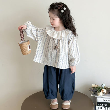 Girls Korean Doll Collar Set – Spring Autumn Outfit – Outfit Sets – Image 3